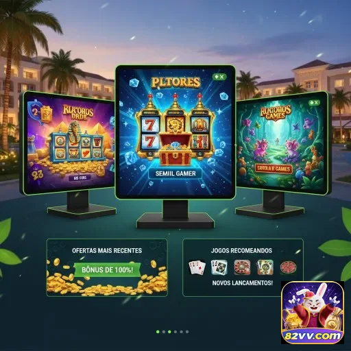 Interface do app 82vv mostrando apostas esportivas e slots